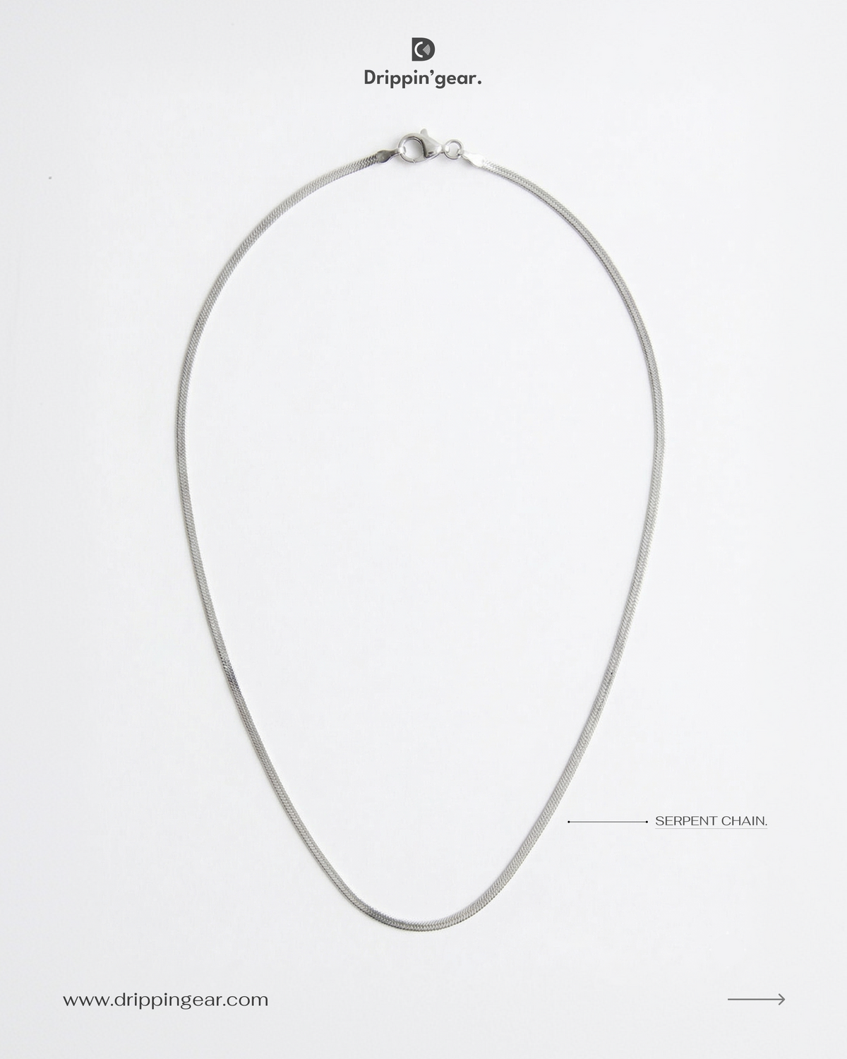 Drippn Chain Serpent Chain — Men's Herringbone Chain | Drippin'gear.
