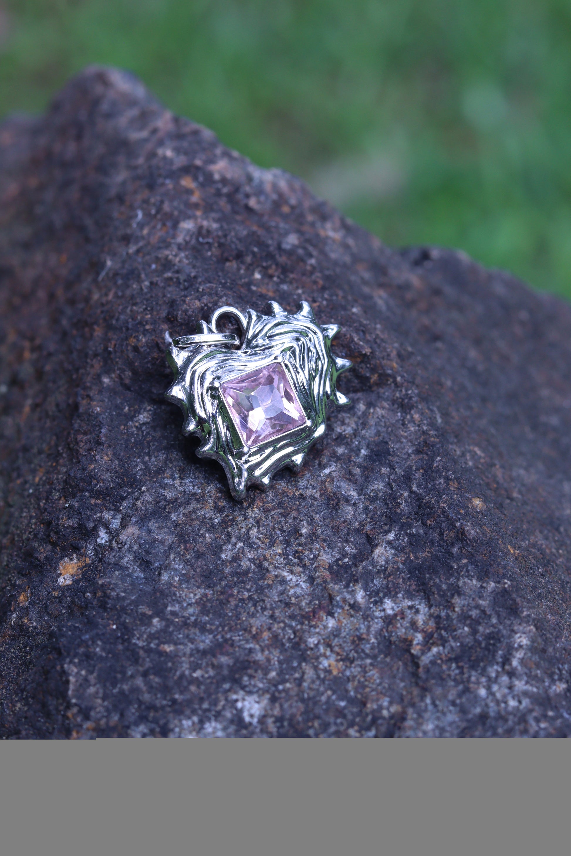 Amethyst Pendant stainless steel men's pendant India